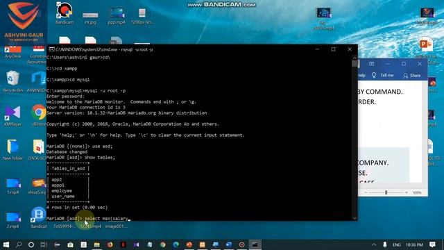 lecture 7 mysql min() and max() functions #programmingwithashvini