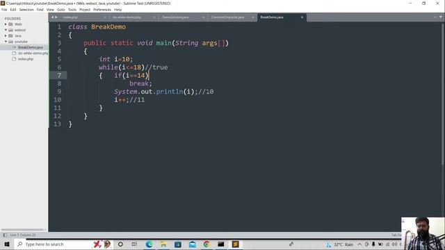 break statement in java смотреть онлайн