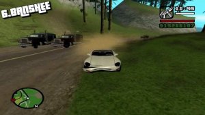 ТОП-10 САМЫХ БЫСТРЫХ ПРОТОТИПОВ АВТО В GTA SAN ANDREAS.