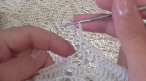 Скатерть крючком "надежда".Вяжем с 1 -16 ряд.