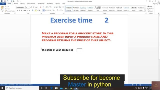 Exercise 2 of python. Python Zero To Mastery. Python for beginner