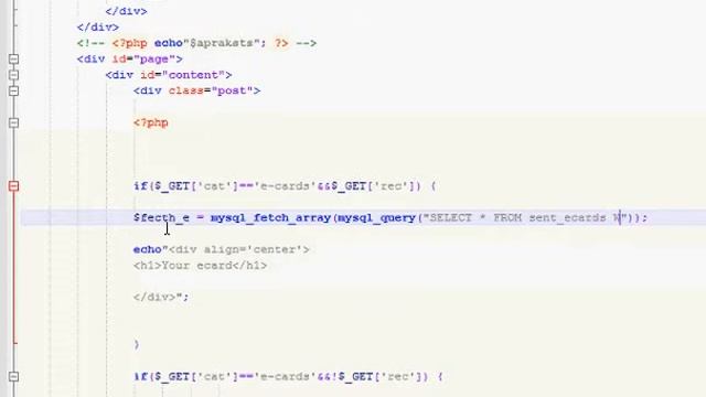 PHP E-card tutorial pt.4