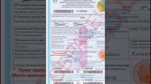 Казахский дозвол. Заполнение казахского дозвола.