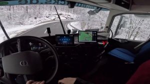POV Truck driving Volvo FH500. How does a truck driver day looks like? 4K