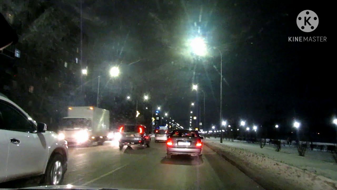 ВЕЧЕРНИЙ ОМСК. ПРОБКИ. НОВОГОДНИЙ НАСТРОЙ.