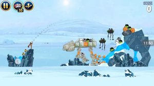 Прохождение Angry Birds Star Wars #5 [Планета Хот *1] (Пушка затащила!)