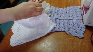 Юбочка (на нитке-резинке) к  ажурной кокетке.