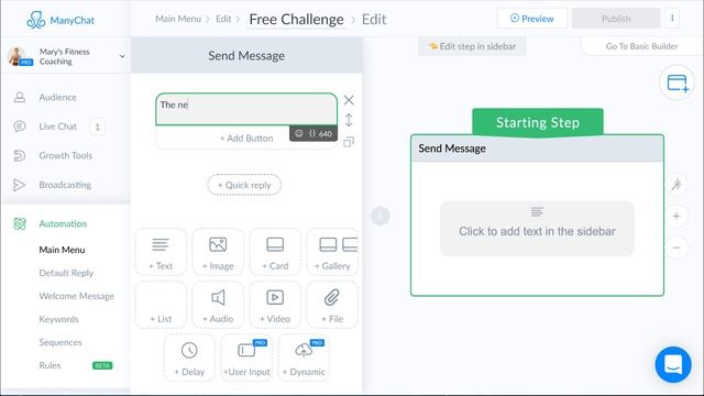 How to Create a Manychat Messenger Bot Menu - Manychat Course смотреть онлайн