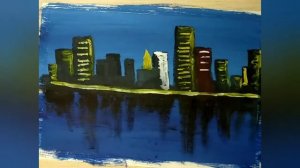 Рисунок красками город?️рисуем город красками,уроки рисования