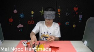 Hướng dẫn làm một chú mèo đơn giản bằng giấy | Mai Ngọc Handmade