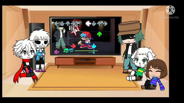 Undertale reaction Friday night funkin/Gacha club/animation + Гарселло
