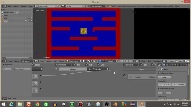 UPBGE - 2D Platformer in Blender No Python