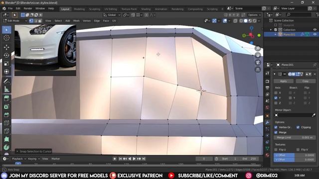 Low poly Nissan GT-R 2020 | Blender Modeling смотреть онлайн