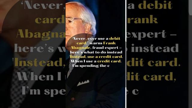 ‘Never, Ever Use a Debit Card,’ Warns Frank Abagnale |  #FrankAbagnale