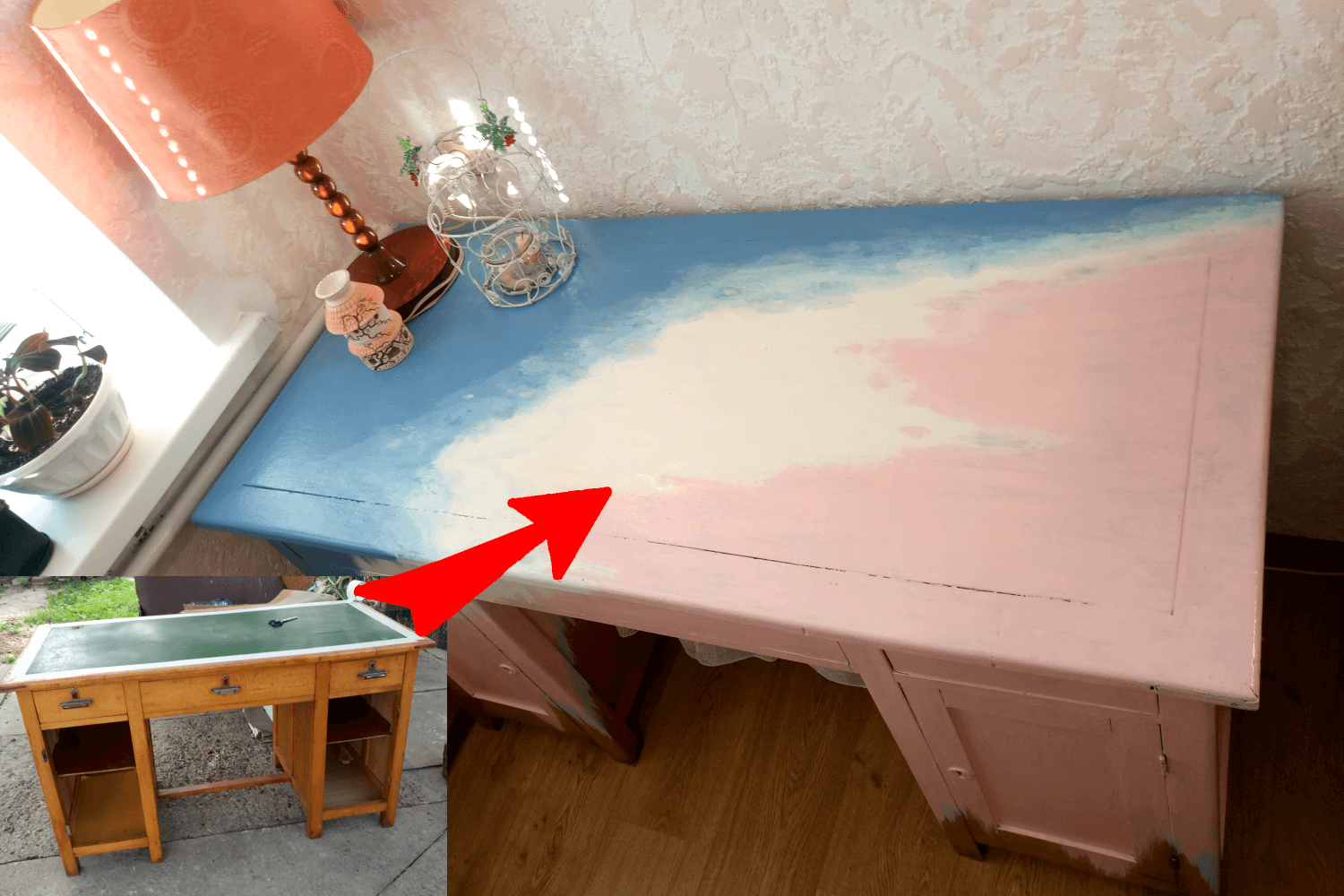 Создаем творческий уголок дома! 3 варианта покраски старого стола. Стол для рукоделия