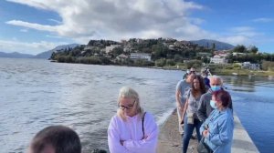 Как взлетают самолеты в аэропорту острова Корфу