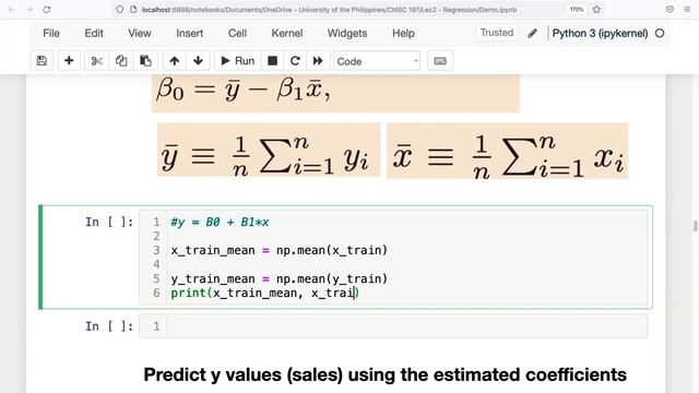 3 -Linear Regression (Least Squares Approach) Implementation in Python смотреть онлайн