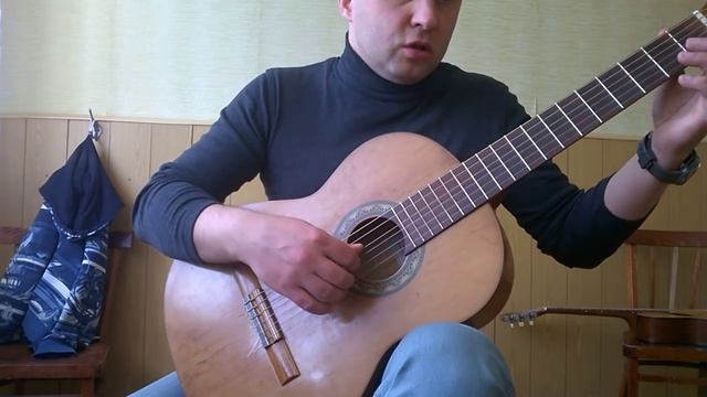 Уроки гитары.Красивая мелодия перебором.Этюд