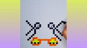 КОТИК.?? РИСУНКИ ПО КЛЕТОЧКАМ. ПИКСЕЛЬ АРТ. (ЛЕГКИЕ РИСУНКИ)