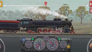 паровоз ФД 20-1242 везёт полувагоны в игре Train simulator