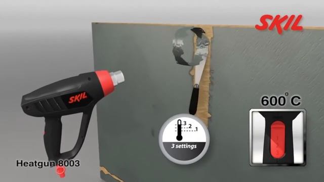 Пистолет за горещ въздух SKIL 8003 2000W 70-450-600°C 350-550lmin 0,5 kg F0158003DC BOSCH смотреть онлайн
