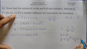 Class 12 Ex 1.1 Q2 Math | Relation & Function | Q2 Ex 1.1 Class 12 Math | Ex 1.1 Q2 Class 12 Math |