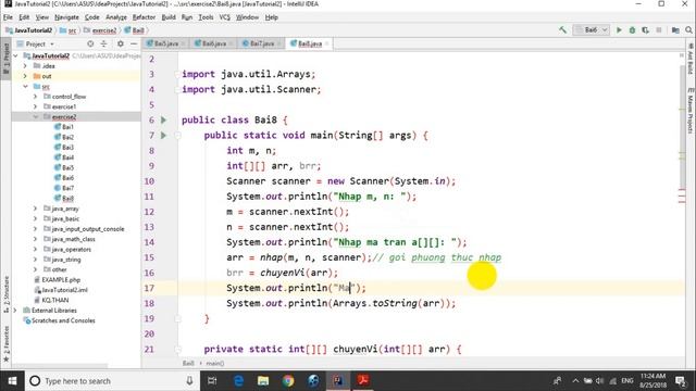 Bài tập Java - Bài 2.8: Ma trận chuyển vị смотреть онлайн