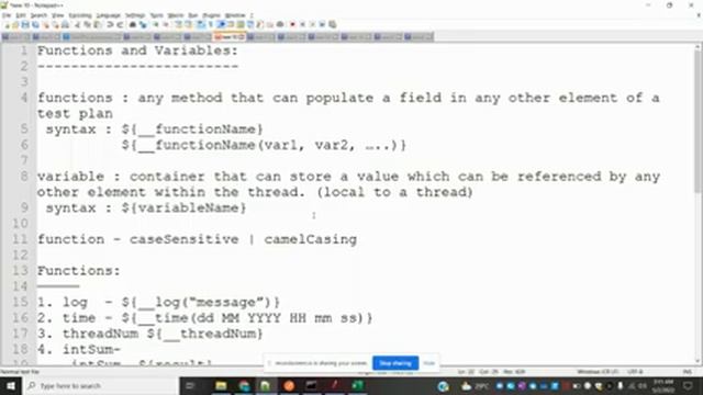 JMeter Beginner Class 19: Functions and Variables смотреть онлайн