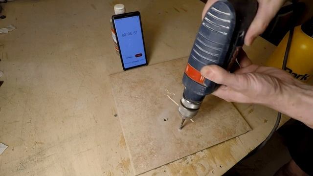 Как просверлить керамогранит пером, быстро и без усилий. 30 секунд одно отверстие.