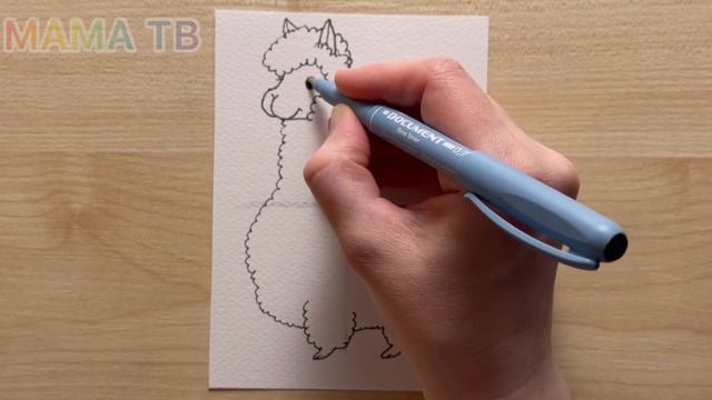Альпака как нарисовать животное / How to Draw Alpaca смотреть онлайн