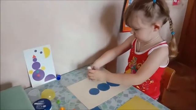 Аппликация Снеговик Чем занять Ребёнка в 3 года? смотреть онлайн