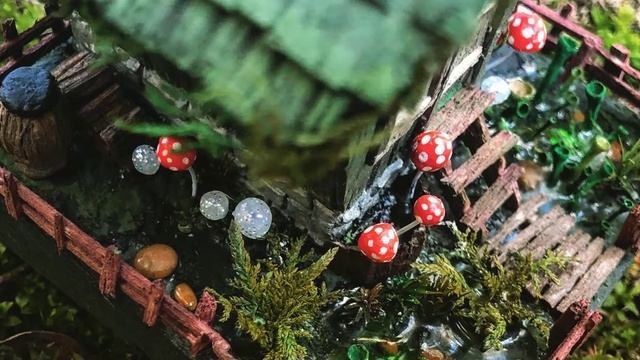 Сказочный домик из натуральных материалов. Декор из стабилизированного мха смотреть онлайн