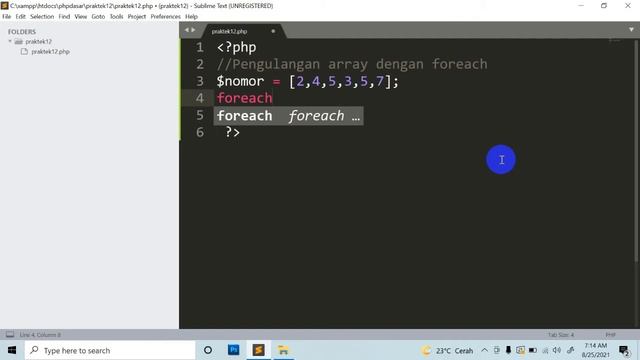 Belajar PHP Dasar - Cara Membuat Program Pengulangan Array Dengan Foreach смотреть онлайн