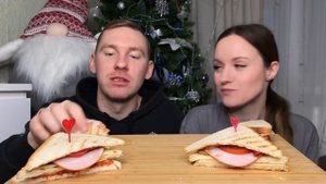 МУКБАНГ КЛАБ СЭНДВИЧ С ВЕТЧИНОЙ ответы на вопросы! MUKANG CLUB SANDWICH WITH HAM