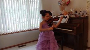 Sonia, 7, playing Concerto No.2 3rd movement by F. Seitz (06/01/2022)