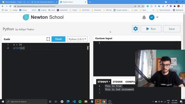 Basic Syntax in Python and Variables | Complete Python Playlist | Newton School