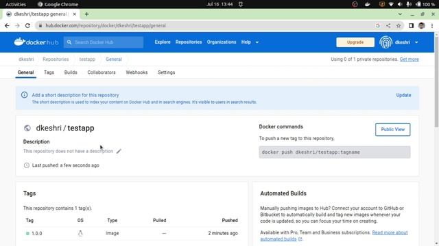 How to push docker image to docker hub or docker.io | Run the docker Image | By Gareeb Develpoer смотреть онлайн