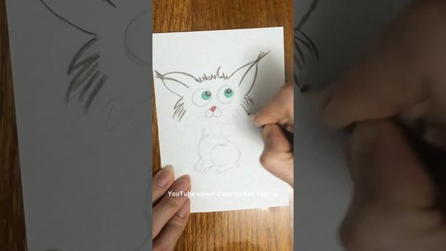 Кот карандашами /// Рисунок детям