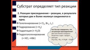 #5. Классификация реакций в органической химии. ЕГЭ по химии