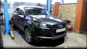 Замена натяжителя приводного ремня на АУДИ Q7 2006 AUDI Q7 3,0 дизель