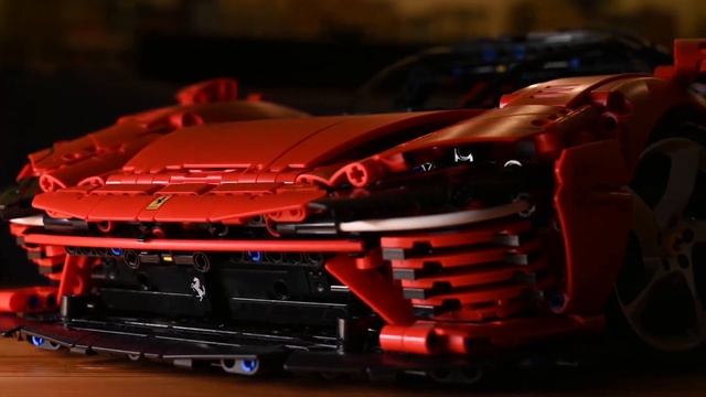 #lego ferrari daytona sp3 lego 42143 all parts function/working in 1 minutes смотреть онлайн