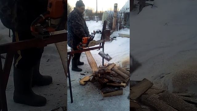 Приспособа для распила горбыля,веток и т.д.