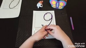 учимся писать цифру 9