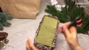 Новогодняя композиция | Кашпо из коры своими руками | Новогодний декор | DIY