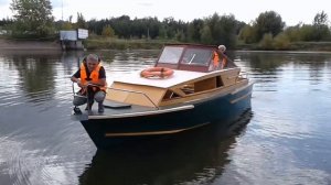 Самодельный катер Кальмар -  на воде