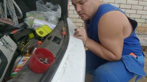 Одеваю задний бампер на равон р4