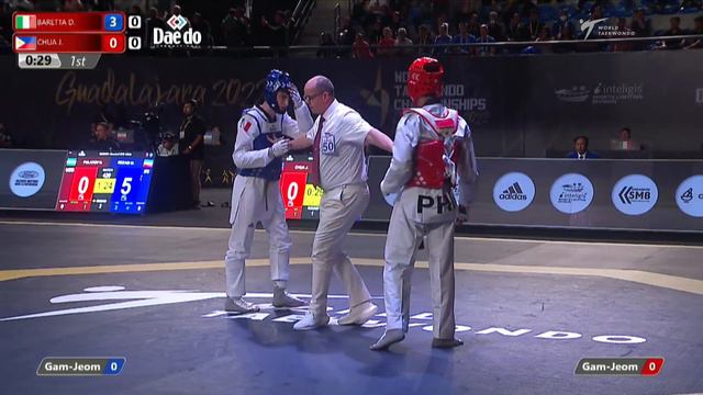 520 M-63kg R-16 BARETTA Dennis ITA 🔵 vs 🔴 CHUA Joseph PHI I Guadalajara 2022 WT Championships