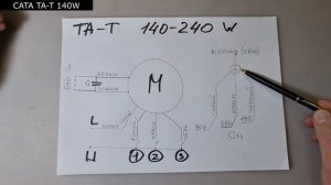 Подключение двигателя CATA TA-T 140W