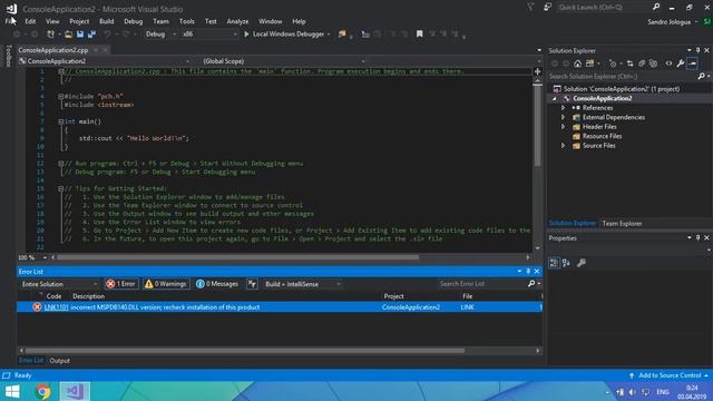 "The system can not find the file specified" - Visual Studio error fixed. смотреть онлайн