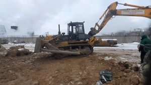 Ремонт рулевой системы бульдозера shantui sd16 в Челябинске.